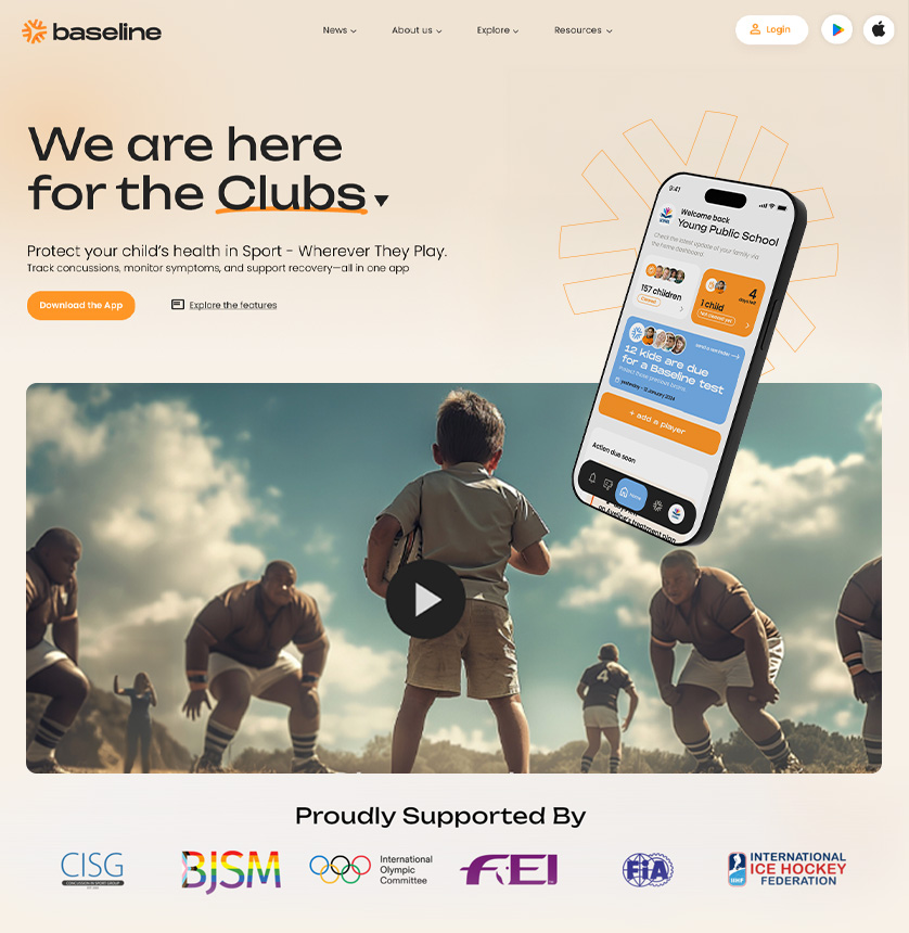 Baseline makes SCAT6™ screenings simple for schools and sports.